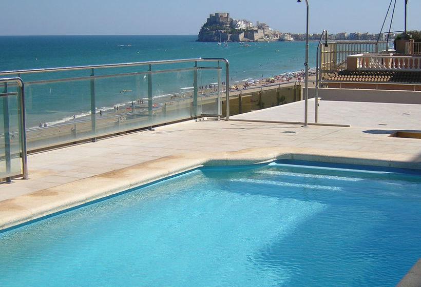 Apartamento Con Aire Acondicionado En 1ª Linea De Playa Edificio Moli De Vent Peñíscola Kültér fotó